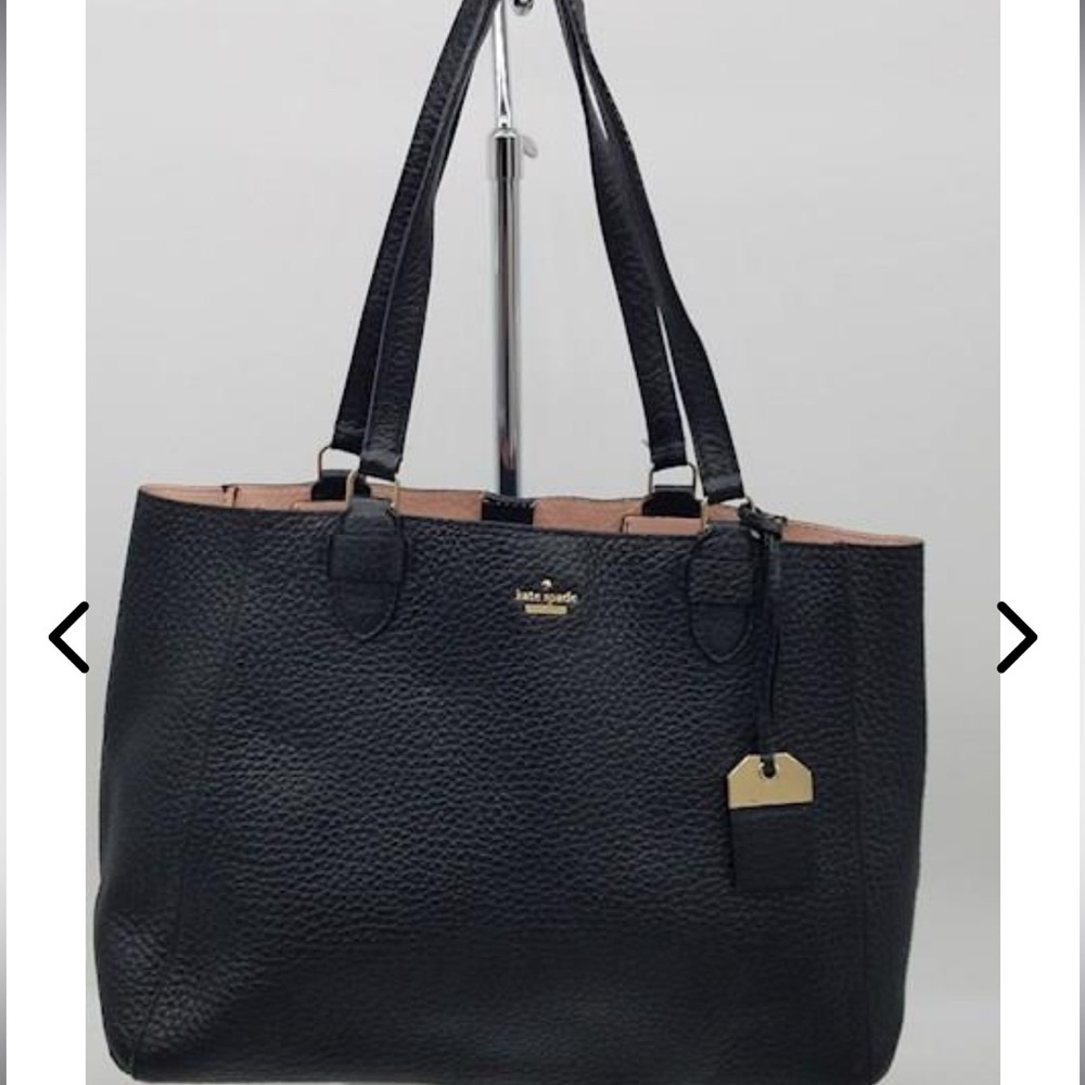 Kate spade pebble black and pink tote bag